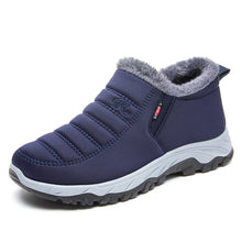 Winterschuhe Herren | Slip-On Stiefel Knöchelhoch Niedriger Schnitt – Blau