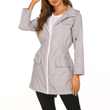 Regenjacke Damen Lang Mit Kapuze | Wetterfest & Kombinierbar – Grau