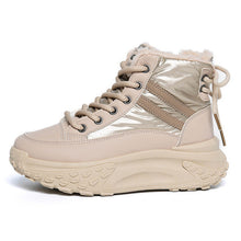 Damen Winterliche High-Top Sneakers mit kuscheligem Innenfutter und rutschfester Sohle – Khaki