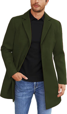 Herren eleganter Mantel Aliams – Grün