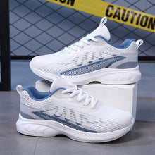 Herren Atmungsaktive Dynamische Performance Sneakers Fudus – Weiß Blau