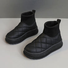 Damen Winterstiefel mit isolierendem Fleece-Innenfutter und rutschfester Sohle – Schwarz