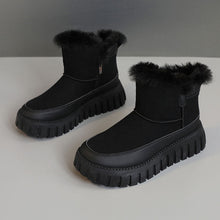 Damen Winterstiefel mit luxuriösem Kunstfell und rutschfester Sohle – Schwarz