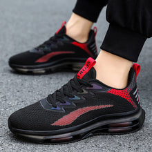 Herren Sport Air-Cushioned Lauf Sneakers Fudus – Schwarz Rot