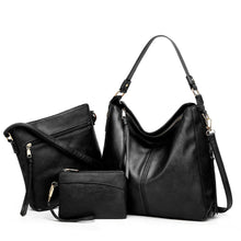 Luxuriöses 3-teiliges Handtaschen-Set für die moderne Frau – SCHWARZ