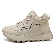 Damen Winterliche High-Top Sneakers mit Wärmeisolierung und rutschfester Sohle – Khaki