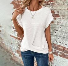 Darleen - Modisches Damen Shirt Kurzarm Bequem – Weiß