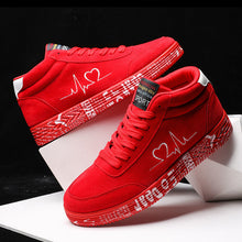 Herren Stylische High-Top Sneaker mit Grafikdesign Fudus – Rot