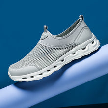 Unisex nan ultraleichter Netz-Schlupfschuh mit belüfteter Hohlkammerdämpfung Drune – Grau