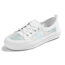 Damen Leichte Mesh Schnürsneaker Fudus – Weiß
