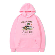Damen Kapuzenpullover mit maritimem Design und inspirierendem Druck – Rosa