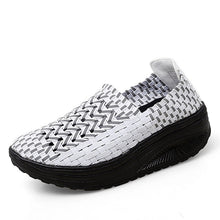 Herren Atmungsaktive Slip-On Geflochtene Sneakers Fudus – Weiß