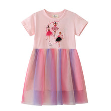 Mädchen Tüllkleid mit Ballerina-Motiv Drune – Rot