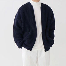 Strickjacke mit entspanntem Schnitt für Herren – Dunkelblau
