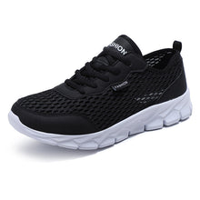 Herren Atmungsaktive Mesh Fitness Sneakers Fudus – Schwarz Weiß