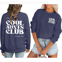 Damen Sweatshirt mit coolem Club-Motiv – Marineblau