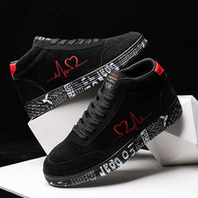 Herren Stylische High-Top Sneaker mit Grafikdesign Fudus – Schwarz Rot