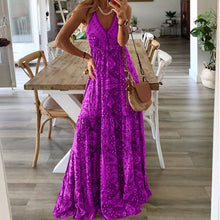 Taniaa – Maxikleid Mit V-Ausschnitt – Purple