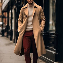 Herren eleganter Langmantel mit modernem Schnitt Aliams – Khaki