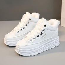Damen High-Top Sneakers mit warmem Innenfutter und rutschfester Sohle – Weiß