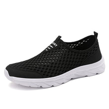 Herren Slip-On Mesh Sportsneakers Fudus – Schwarz Weiß