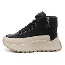 Damen High-Top Sneakers mit elegantem Reißverschluss und dämpfender Laufsohle – Schwarz