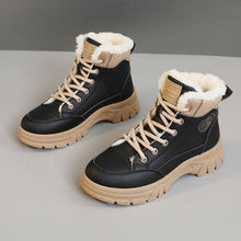 Damen warme Winterstiefel mit kuscheligem Innenfutter und rutschfester Sohle – Schwarz