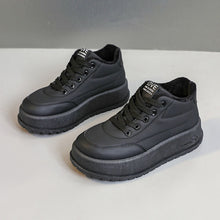 Damen Winterliche High-Top Sneakers mit Fleece-Innenfutter – Schwarz