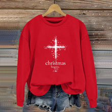 Damen Sweatshirt mit christlichem Motiv und weichem Innenfutter – Rot