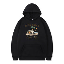 Damen Kapuzenpullover mit maritimem Design und inspirierendem Druck – Schwarz
