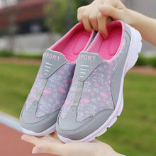 Damen Slip-On Sport Sneakers mit floralem Design Fudus – Hellgrau