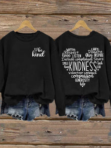 Damen Sweatshirt mit inspirierendem Kaltes-Design und großzügigem Schnitt – Schwarz