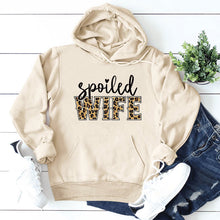Damen Kapuzenpullover mit kreativem und elegantem Schriftzug – Khaki