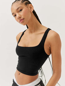 Patrizia | Ärmelloses Tank-Top für sportlichen Schick – Schwarz