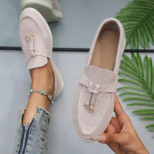 Damen nan bequeme Slip-On Loafer mit dekorativem Quastenbesatz und ergonomischer Gummisohle Drune – Hellgrau
