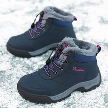Damen isolierte Winterstiefel mit gemütlichem Kunstfellfutter Fudus – Dunkelblauer Rose