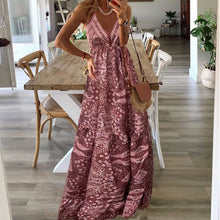 Taniaa – Maxikleid Mit V-Ausschnitt – Altrosa