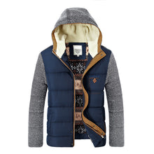 Herbst-Steppjacke mit Kapuze - Alaric – Blau