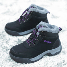 Damen isolierte Winterstiefel mit gemütlichem Kunstfellfutter Fudus – Schwarz Lila