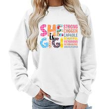 Damen Sweatshirt mit inspirierendem Text-Design – Weiß