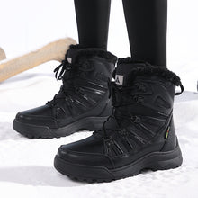 Damen Isolierte Wasserdichte Winterstiefel mit Plüschfutter Fudus – Schwarz