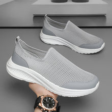 Unisex nan leichter Schlupf-Sneaker mit dreidimensionaler Netzstruktur, ergonomischer Dämpfung und Fersenlasche Drune – Grau