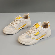 Damen atmungsaktive Sneakers mit dämpfender Laufsohle – Gelb