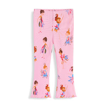 Mädchen Leggings mit buntem Ballerina-Design Drune – Aprikose