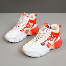Damen Winterliche High-Top Sneakers mit kuscheligem Innenfutter und modischem Design – Orange