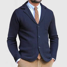 Herren Strickblazer mit modernem Schnitt und praktischen Taschen Aliams – Dunkelblau