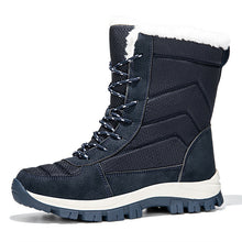 Damen isolierte Winterstiefel mit gemütlichem Kunstfellfutter Fudus – Blau