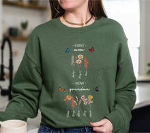 Damen Sweatshirt mit floralem Druck und inspirierendem Schriftzug – Dunkelgrün