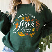 Damen Sweatshirt mit inspirierendem botanischem Herbstmotiv und angenehm weichem Innenfutter – Dunkelgrün
