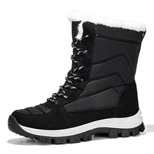 Damen isolierte Winterstiefel mit gemütlichem Kunstfellfutter Fudus – Schwarz